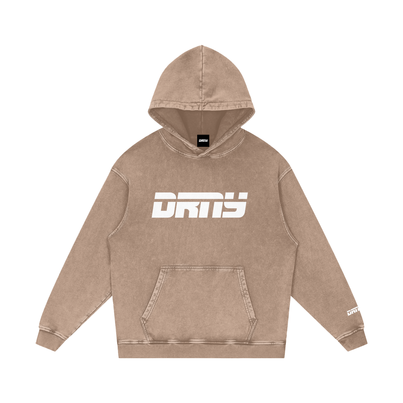 "OG LOGO" Snow Washed Loose Cotton Hoodie