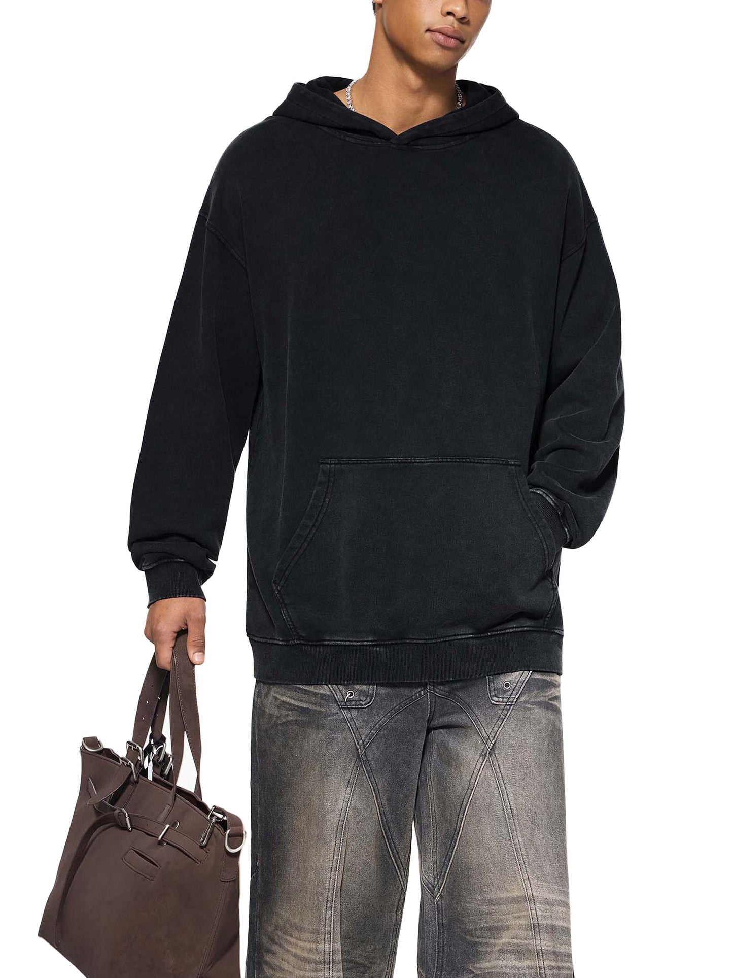 "OG LOGO" Snow Washed Loose Cotton Hoodie